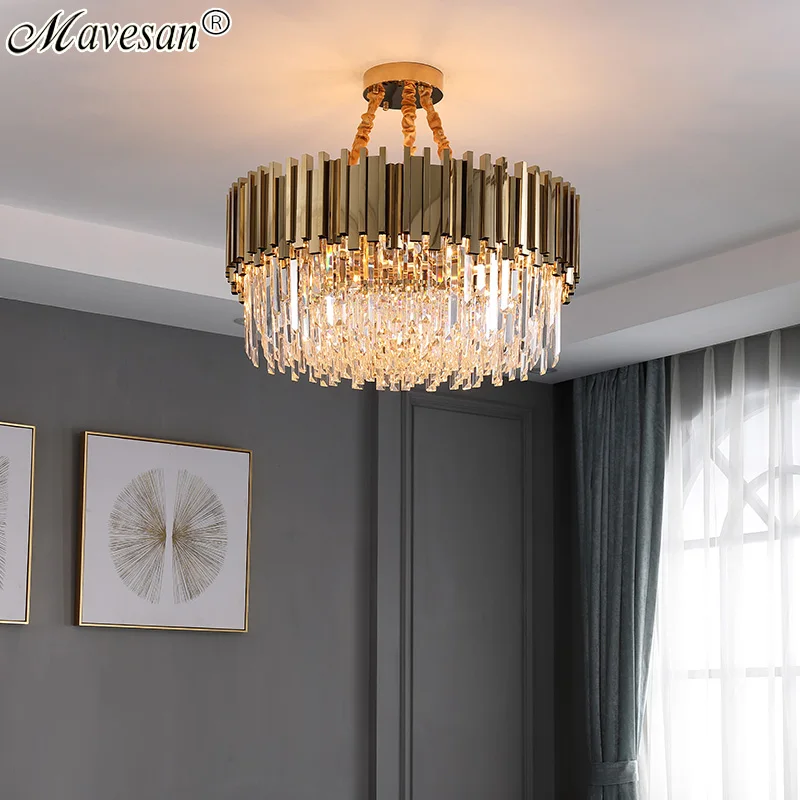 Modern New Saving Power Crystal Chandeliers Round Hanging LED Chandelier For Bedroom Living Room Kitchen Nordic Restroom Light
Modern New Saving Power Crystal Chandeliers Round Hanging LED Chandelier For Bedroom Living Room Kitchen Nordic Restroom Light