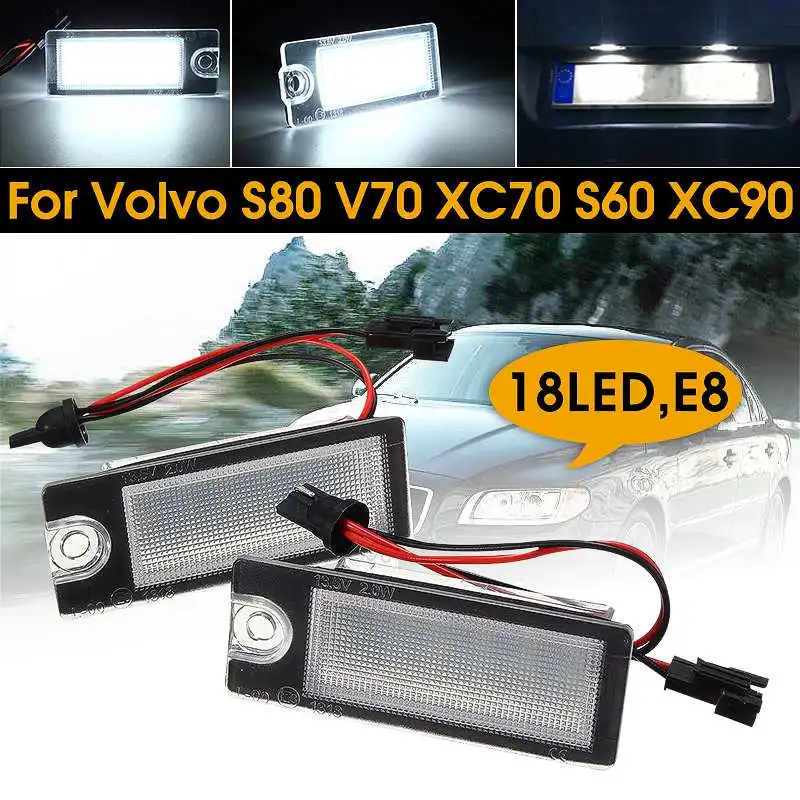 Лампа для номера автомобиля, для Volvo V70, XC70, S60/S80, XC90, 18 светодиодный, 2 шт.
Лампа для номера автомобиля, для Volvo V70, XC70, S60/S80, XC90, 18 светодиодный, 2 шт.