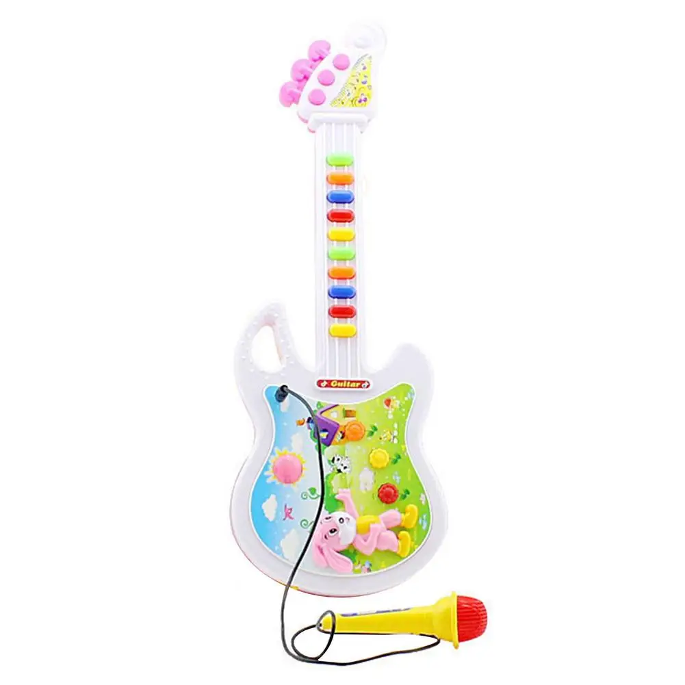 Kids Electric Guitar Toy Educational Toy Guitar for Kids with Light and Sound Electronic Toy Guitar with Microphone for Toddlers
Kids Electric Guitar Toy Educational Toy Guitar for Kids with Light and Sound Electronic Toy Guitar with Microphone for Toddlers