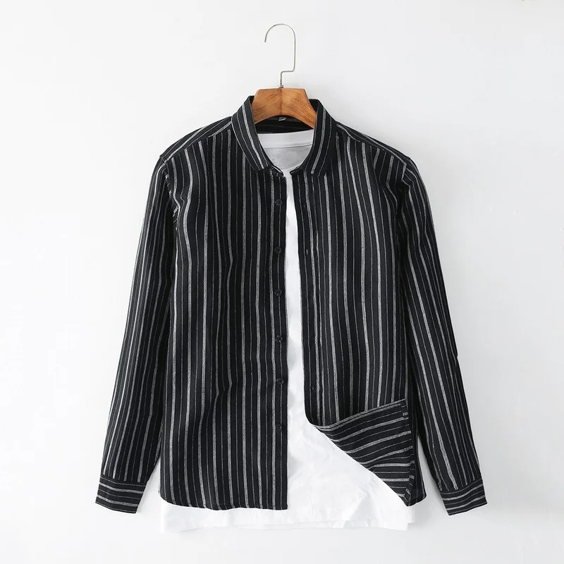 Top Selling Product In 2021 Autumn New Lapel Men's Linen Shirt 95% Linen Fashion Striped Men's Long-sleeved Shirt Mens Clothing
Top Selling Product In 2021 Autumn New Lapel Men's Linen Shirt 95% Linen Fashion Striped Men's Long-sleeved Shirt Mens Clothing