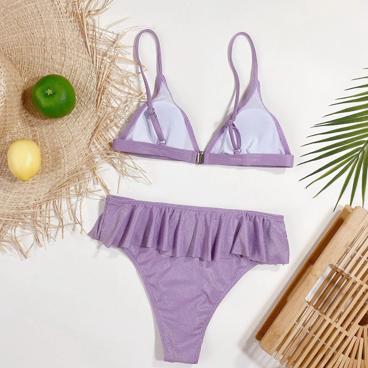 Sexy Bikinis 2021 Push Up Women Swimsuit Ruffle Bikini Set Purple Swimwear Thong Biquini Shining Bathing Suit Swimming Suits
Sexy Bikinis 2021 Push Up Women Swimsuit Ruffle Bikini Set Purple Swimwear Thong Biquini Shining Bathing Suit Swimming Suits