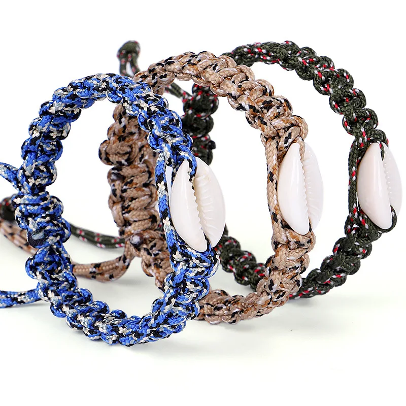 Charm Mens Paracord Bracelet Fashion Natural Shell Beads Braided Bracelet Women Hiking Camping Outdoor Survival Parachute
Charm Mens Paracord Bracelet Fashion Natural Shell Beads Braided Bracelet Women Hiking Camping Outdoor Survival Parachute