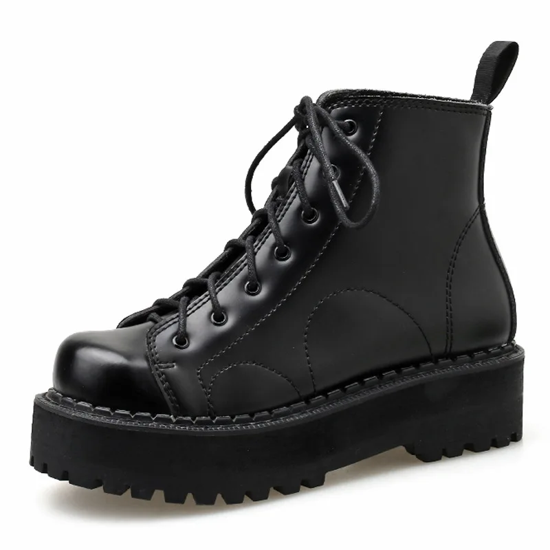 British Style Women's Boots PU Strappy Thick-soled Martin Boots Round Toe Casual Shoes Square Root Boots Outdoor Non-slip Shoes
British Style Women's Boots PU Strappy Thick-soled Martin Boots Round Toe Casual Shoes Square Root Boots Outdoor Non-slip Shoes
