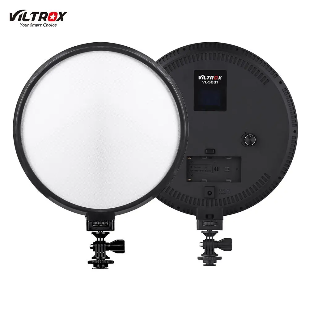 

Viltrox VL-500T 9 Inch Circular LED Video Light 3300K-5600K CRI 95+ Max. Power 25W for Portrait Children Macro Life Photography