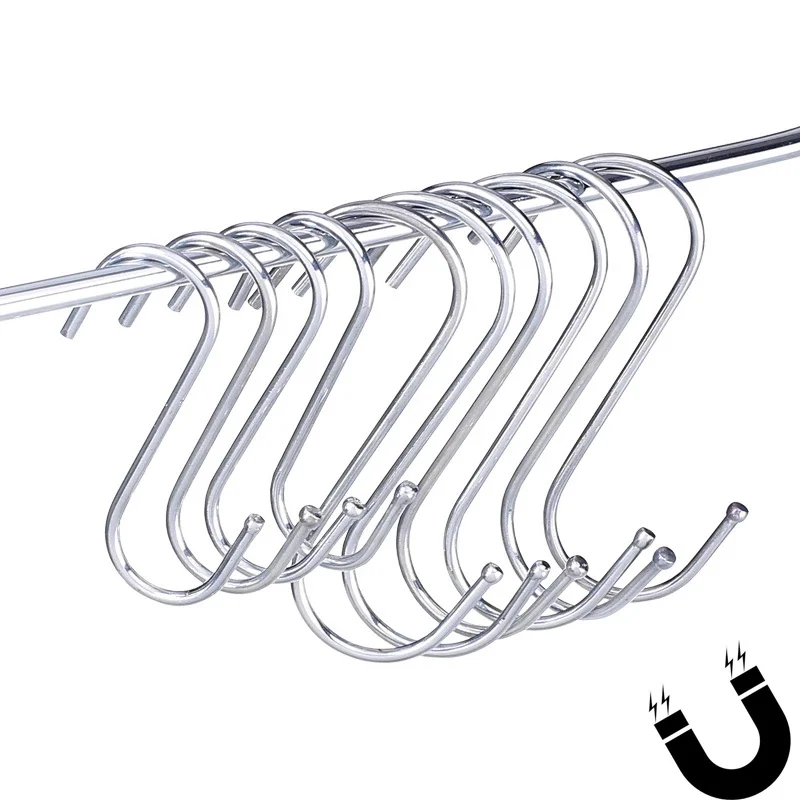 5pcs Magnetic Stainless Steel Round S Shaped Hooks For Kitchen Bathroom Hardware Accessories Hanging Storage Tools Organizer
5pcs Magnetic Stainless Steel Round S Shaped Hooks For Kitchen Bathroom Hardware Accessories Hanging Storage Tools Organizer