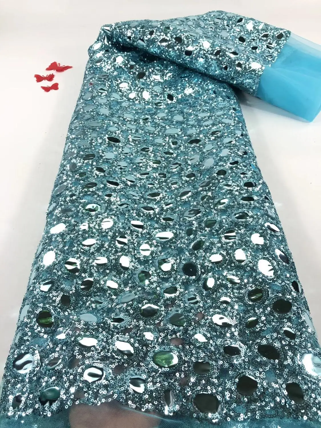 Latest design net lace with full of sequins New fashion Mesh lace fabric for party dress African High quality sequins lace
Latest design net lace with full of sequins New fashion Mesh lace fabric for party dress African High quality sequins lace
