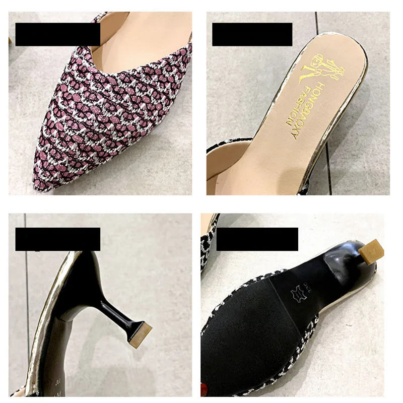 Woman Shoes 6cm High Heels Slippers Women Pointed Toe Ladies Female Slides Slippers Fashion Lady Mules Shoes For Women
Woman Shoes 6cm High Heels Slippers Women Pointed Toe Ladies Female Slides Slippers Fashion Lady Mules Shoes For Women