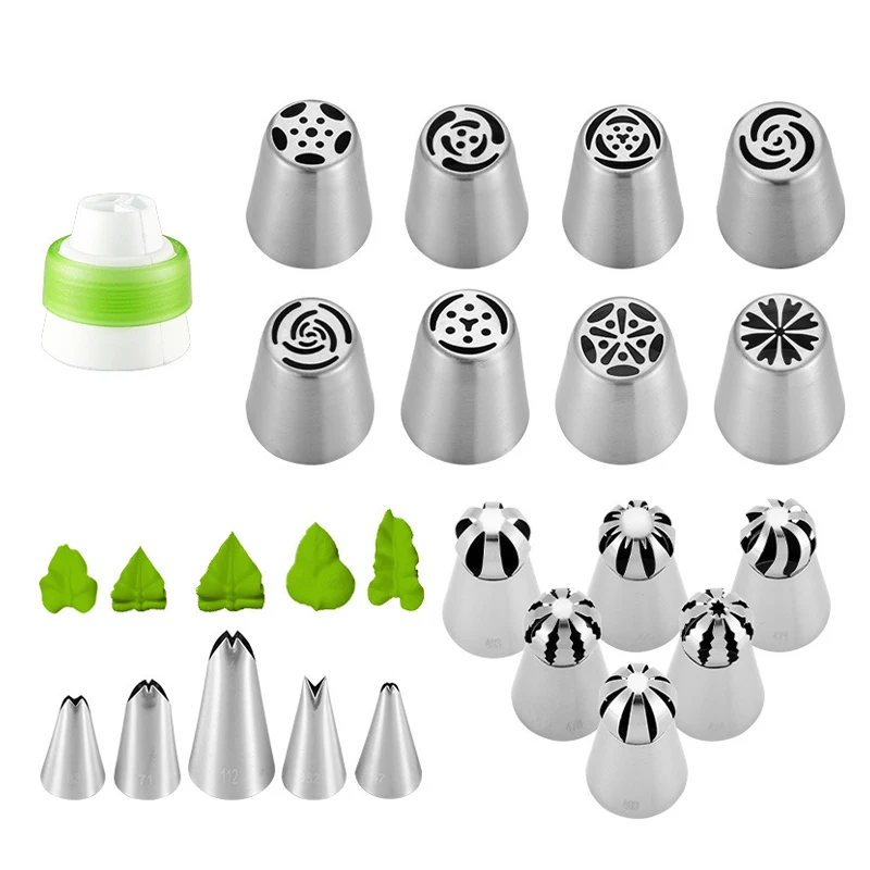 Cupcake Cake Decorating Tools Pastry Russian Icing Piping Tip Flower-shaped Nozzles Shapes of Flower and Leaf Tips for Baking
Cupcake Cake Decorating Tools Pastry Russian Icing Piping Tip Flower-shaped Nozzles Shapes of Flower and Leaf Tips for Baking
