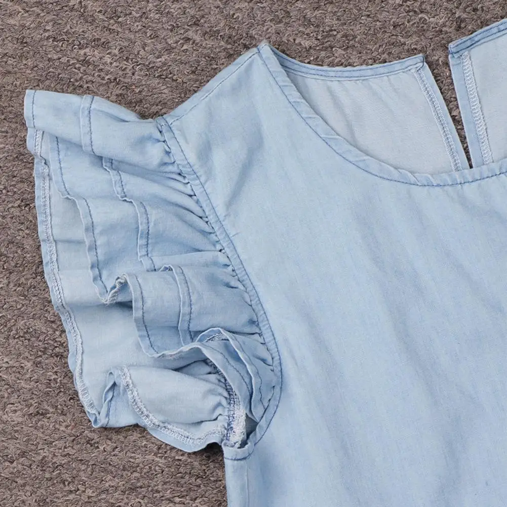 Women Dress Mini Dress Party Dress 2021 Ruffle Sleeve Solid Color Women Loose Round Neck Denim Dress for Party
Women Dress Mini Dress Party Dress 2021 Ruffle Sleeve Solid Color Women Loose Round Neck Denim Dress for Party