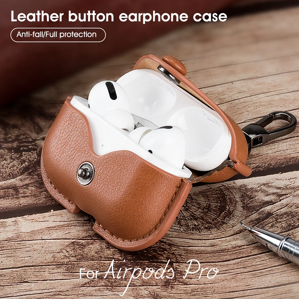 Роскошный кожаный чехол для Air pods Pro Airpods зарядки наушников TWS Bluetooth