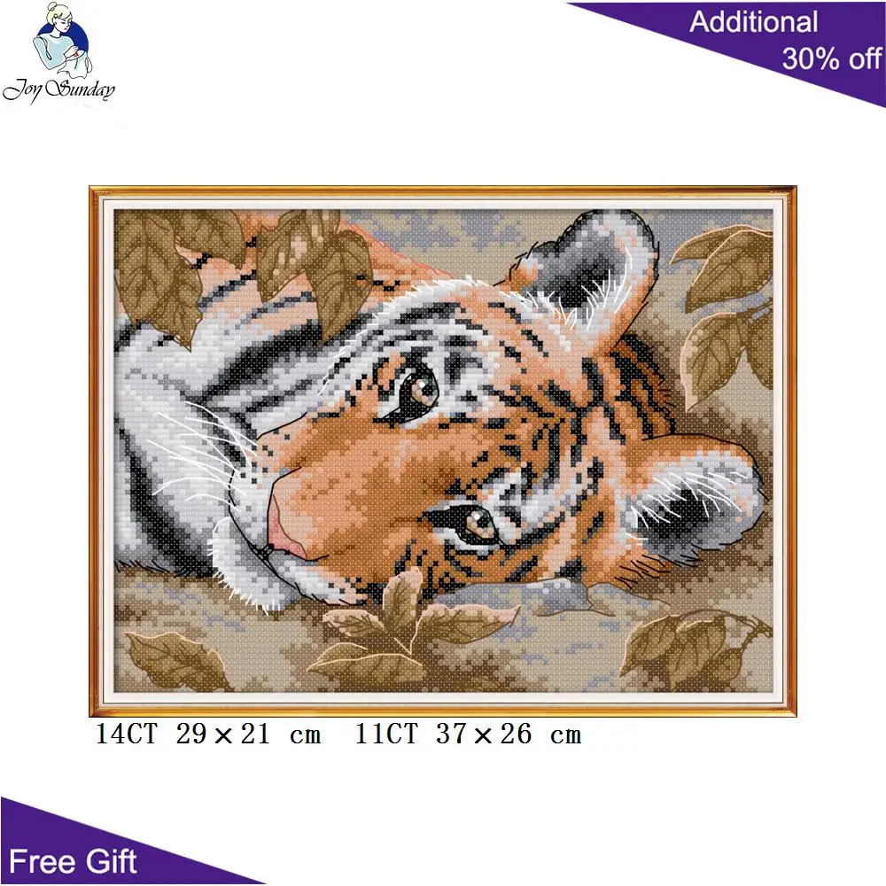 Joy Sunday Tiger Craft DA244 14CT 11CT Stamped and Counted Home Decoration A Lying Tiger Needle Art Animal Cross Stitch Kits
Joy Sunday Tiger Craft DA244 14CT 11CT Stamped and Counted Home Decoration A Lying Tiger Needle Art Animal Cross Stitch Kits