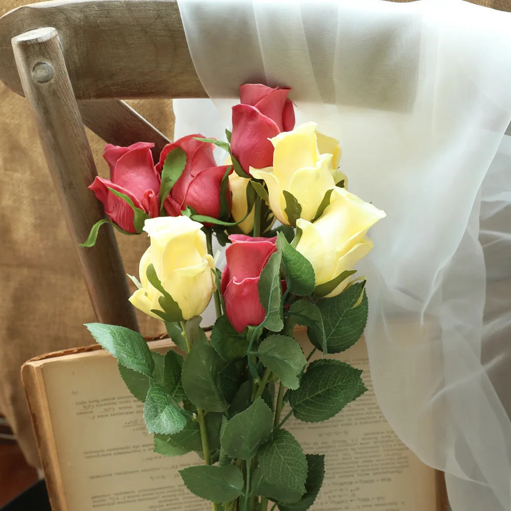 6Colors PU Real Touch Rose Artificial Flower Wedding Flowers For DIY Home Wedding Bouquet Decoration Party Fake Flower
6Colors PU Real Touch Rose Artificial Flower Wedding Flowers For DIY Home Wedding Bouquet Decoration Party Fake Flower