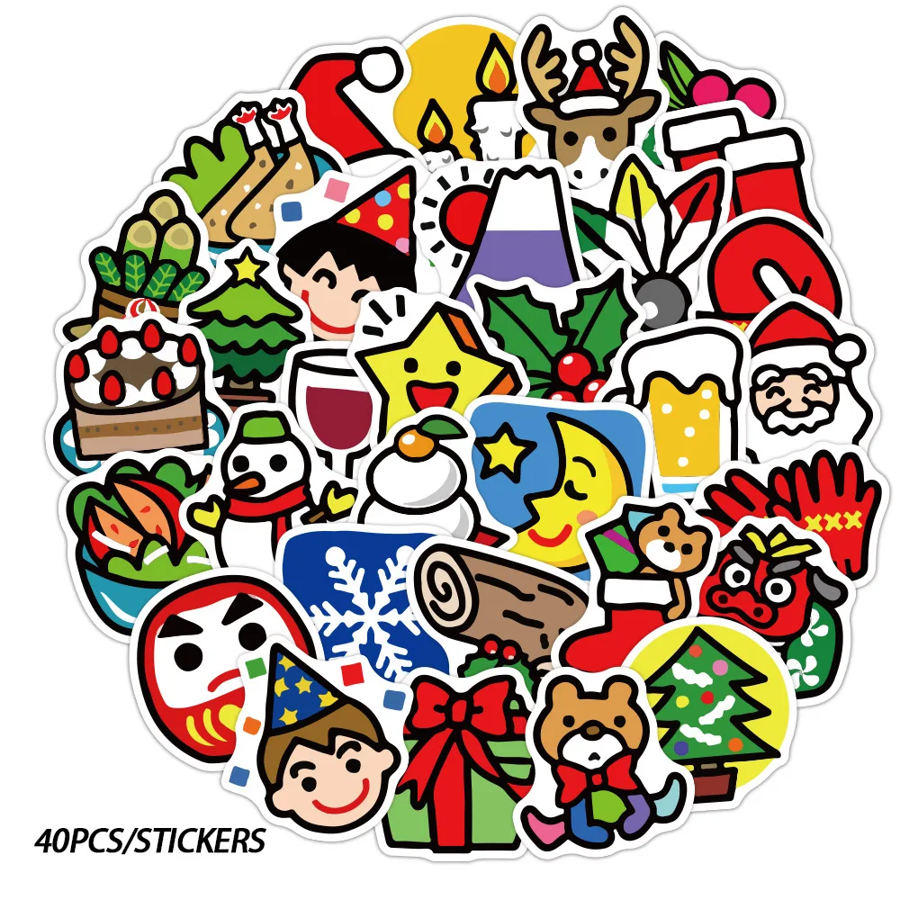 40PCs Cartoon Christmas Stickers Winter Festival Waterproof Cute Children Hand Account Mobile Phone Stationery Stickers Toys
40PCs Cartoon Christmas Stickers Winter Festival Waterproof Cute Children Hand Account Mobile Phone Stationery Stickers Toys