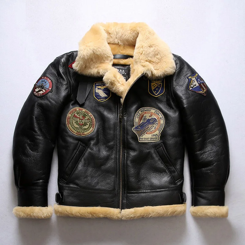 DBB3 European US Size High Quality Super Warm Genuine Sheep Leather Coat Mens Big B3 Shearling Bomber Military Fur Jacket
DBB3 European US Size High Quality Super Warm Genuine Sheep Leather Coat Mens Big B3 Shearling Bomber Military Fur Jacket
