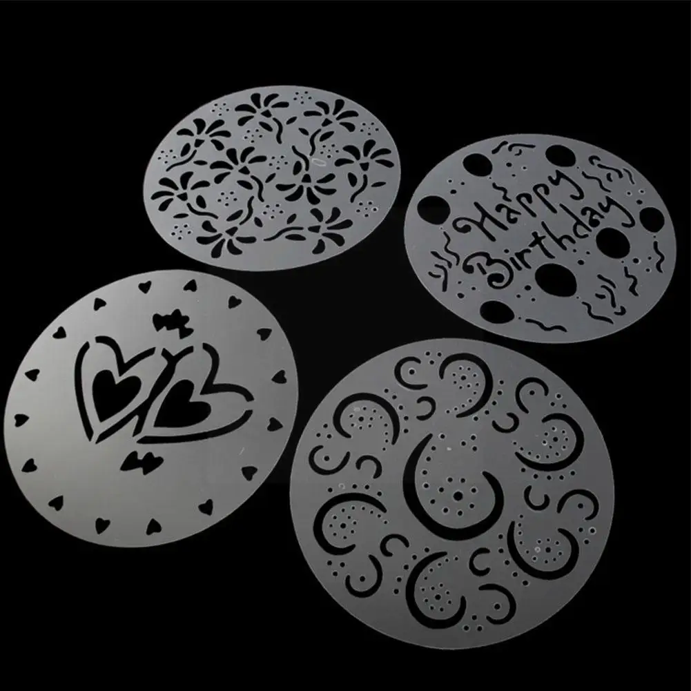 4pc/set Plastic Cake Stencils Flower Spray Stencils Tool Mold Diy Printing Pattern Stencil Pastry Mold Decorating Baking Fo I7l1
4pc/set Plastic Cake Stencils Flower Spray Stencils Tool Mold Diy Printing Pattern Stencil Pastry Mold Decorating Baking Fo I7l1