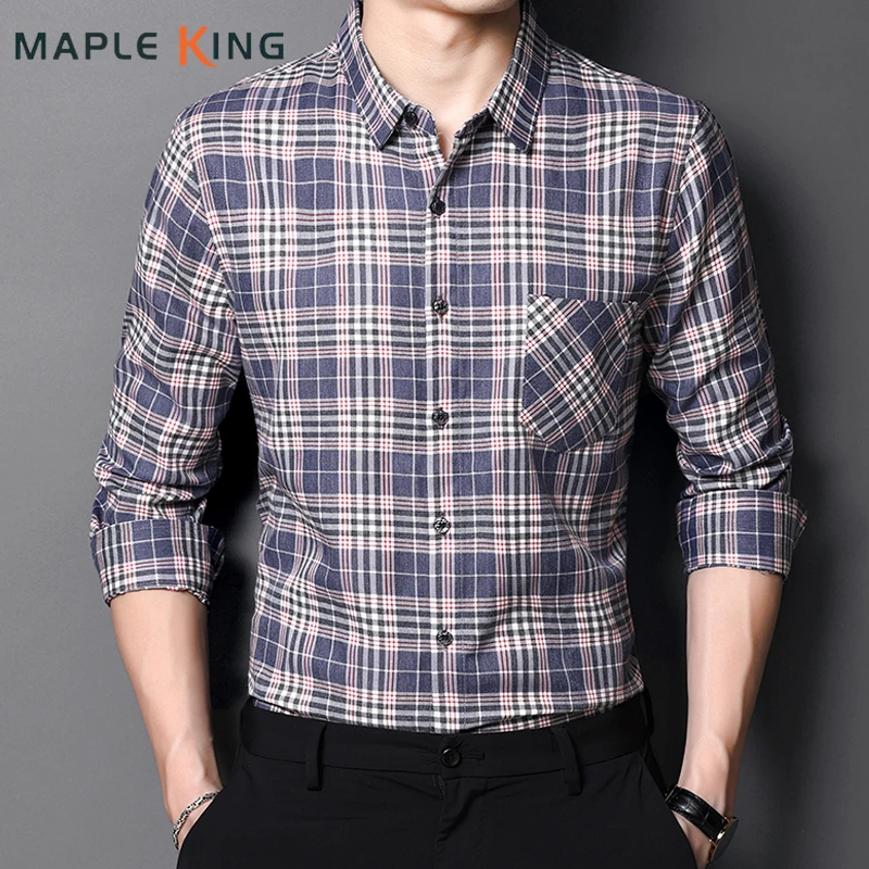 Fashion Clothing Christmas Plaid Shirts For Men Vintage Long Sleeve Slim Pocket Chemise Homme De Luxe Mens Business Dress Shirt
Fashion Clothing Christmas Plaid Shirts For Men Vintage Long Sleeve Slim Pocket Chemise Homme De Luxe Mens Business Dress Shirt