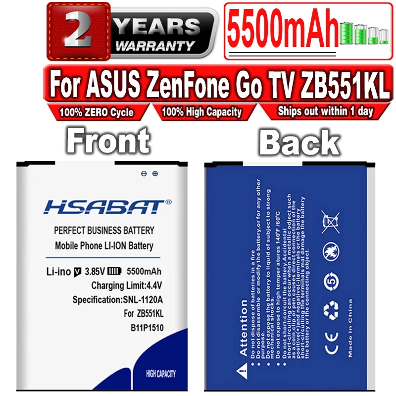 Аккумулятор HSABAT B11P1510, C11P1510, 5500 мА ч, для ASUS ZenFone Go TV ZB551KL X013DB
Аккумулятор HSABAT B11P1510, C11P1510, 5500 мА ч, для ASUS ZenFone Go TV ZB551KL X013DB