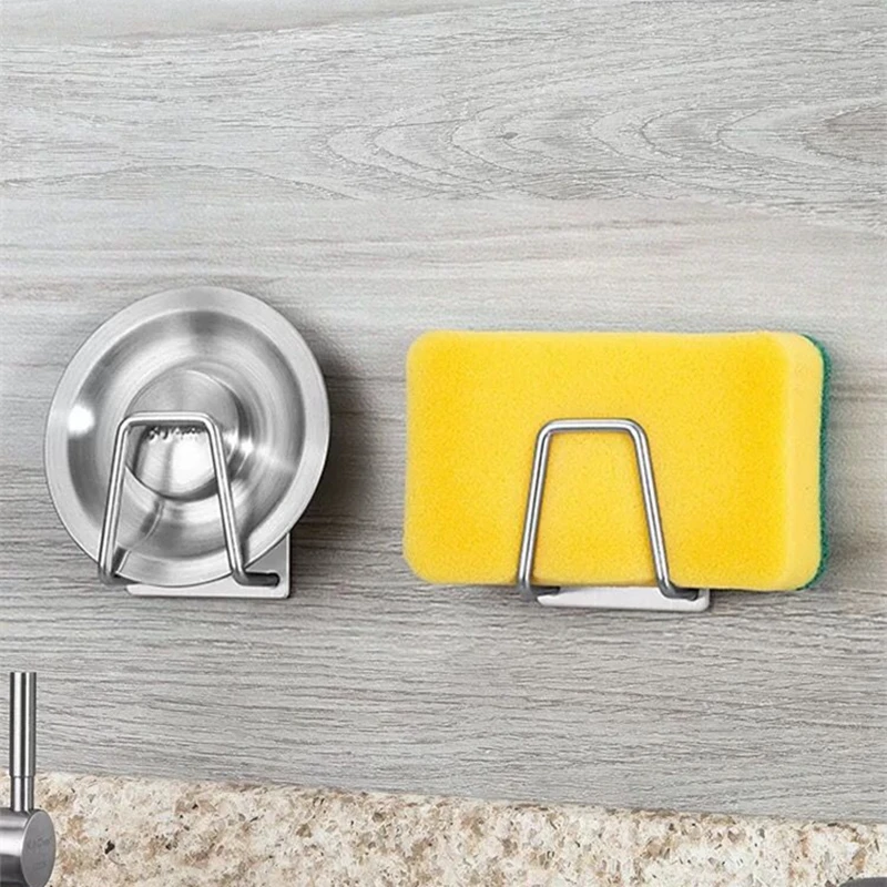 Kitchen Stainless Steel Sink Sponges Holder Hook Self Adhesive Drying Rack Kitchen Wall Hooks Accessories Storage Organizer
Kitchen Stainless Steel Sink Sponges Holder Hook Self Adhesive Drying Rack Kitchen Wall Hooks Accessories Storage Organizer