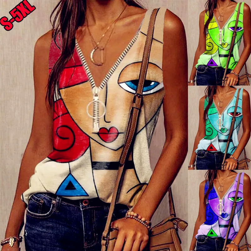 2021 Women Summer Tops Plus Sizes Tees Vintage Zipper Big Large T Shirts V Neck Loose Sleeveless Vest Tank Casual Befree Boho
2021 Women Summer Tops Plus Sizes Tees Vintage Zipper Big Large T Shirts V Neck Loose Sleeveless Vest Tank Casual Befree Boho