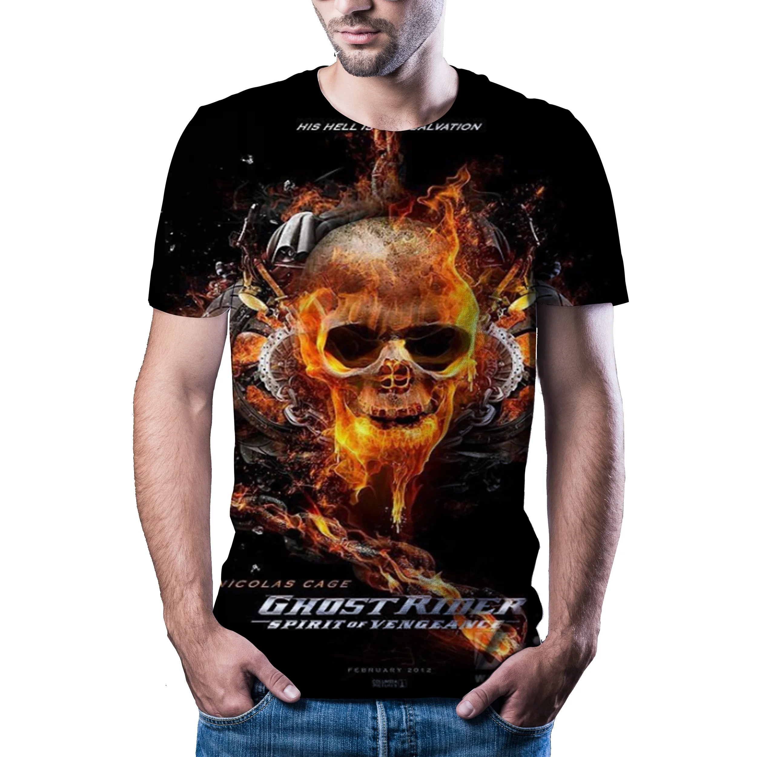 2020 new men's flame skull t-shirt Casual Short Sleeve round neck fashion printing 3D t-shirt men's T-shirt high quality brand
2020 new men's flame skull t-shirt Casual Short Sleeve round neck fashion printing 3D t-shirt men's T-shirt high quality brand