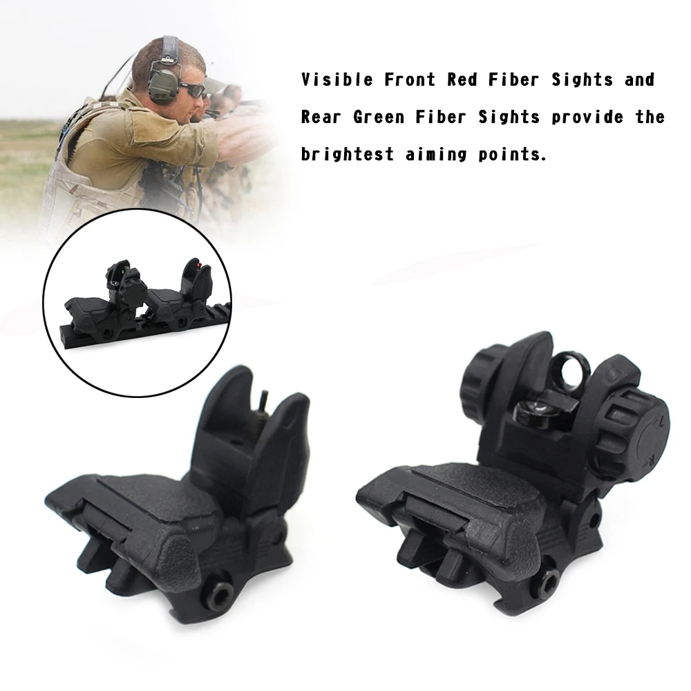 Artudatech Tactical Foldable Fiber Optics Sight Flip-up Front & Rear Sights Fit For 20MM Rail
Artudatech Tactical Foldable Fiber Optics Sight Flip-up Front & Rear Sights Fit For 20MM Rail