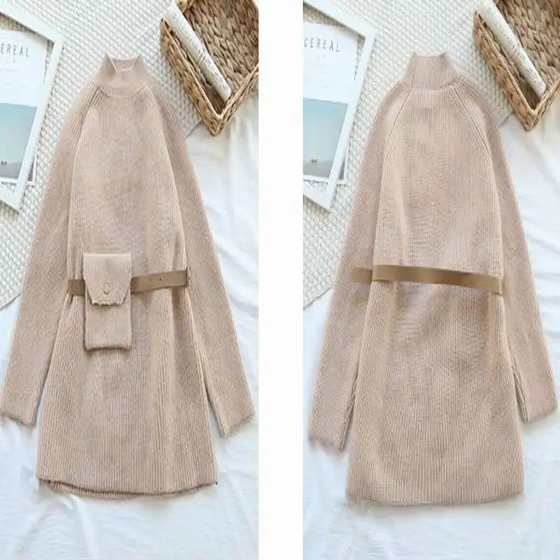 2020 Autumn and Winter Girls Sweater Dress High Collar Wool Warm Long Sleeve Dress with Waist Bag Girl Fall Clothes 2020 E20106
2020 Autumn and Winter Girls Sweater Dress High Collar Wool Warm Long Sleeve Dress with Waist Bag Girl Fall Clothes 2020 E20106