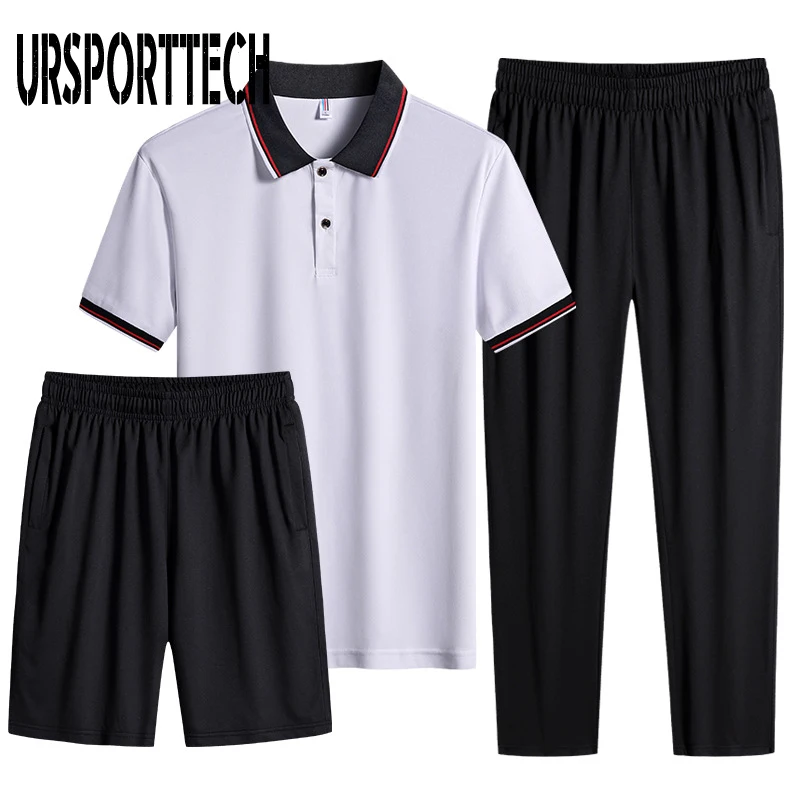 Tracksuit Men Sets Summer New Casual Men's Set 3 Pieces Sportswear Suit Outfits Short Sleeve T-shirt Pants Shorts Joggers Sets
Tracksuit Men Sets Summer New Casual Men's Set 3 Pieces Sportswear Suit Outfits Short Sleeve T-shirt Pants Shorts Joggers Sets