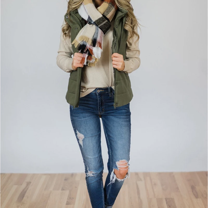 2020 Women Sleeveless Vest Winter Warm Plus Size 2XL Down Cotton Padded Jacket Female Veats Mandarin Collar Sleeveless Waistcoat
2020 Women Sleeveless Vest Winter Warm Plus Size 2XL Down Cotton Padded Jacket Female Veats Mandarin Collar Sleeveless Waistcoat