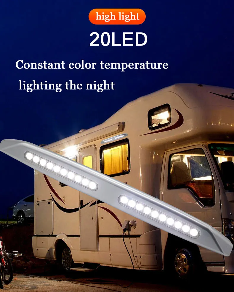 20 LED RV Awning Light Camper Trailer Marine van Exterior 12V Waterproof Camping Lamp No Radiation caravan accessories
20 LED RV Awning Light Camper Trailer Marine van Exterior 12V Waterproof Camping Lamp No Radiation caravan accessories