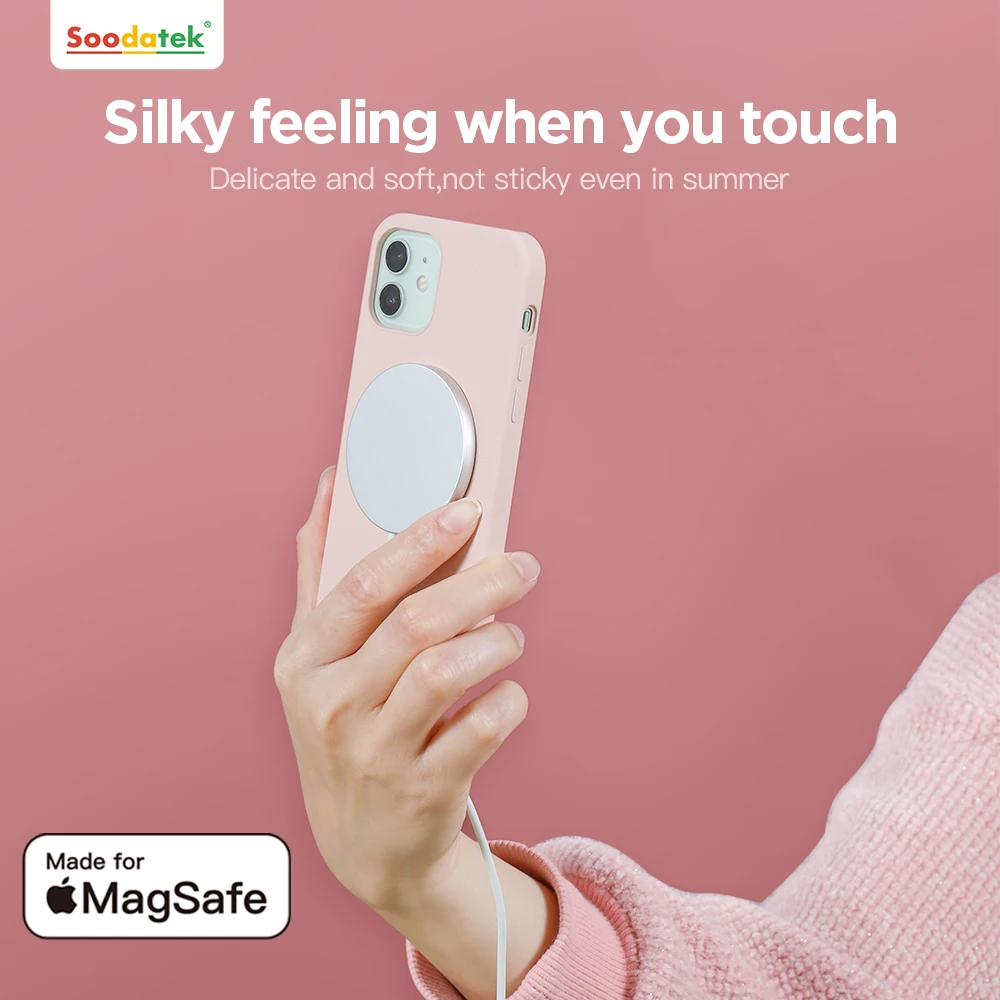 Soodatek Case For iphone 12 12pro Silicone With Magsafe Wireless Charger Shockproof Full Protection Liquid Silicone Back Cover
Soodatek Case For iphone 12 12pro Silicone With Magsafe Wireless Charger Shockproof Full Protection Liquid Silicone Back Cover