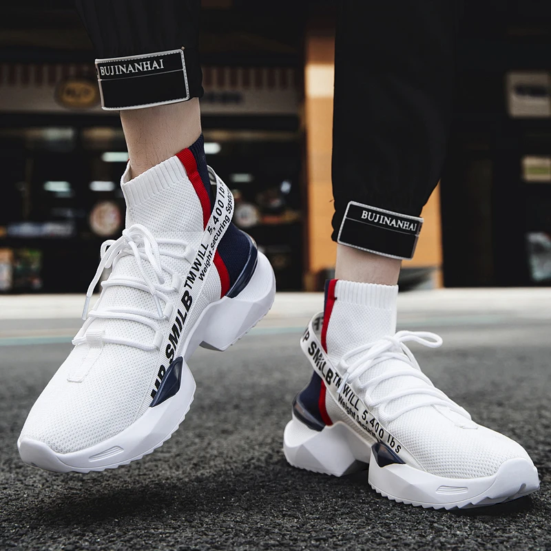 New High Top Men's Sock Sneakers Breathable Lightweight Men Running Shoes Thick Bottom Shoe Non-slip Casual Sports Footwear
New High Top Men's Sock Sneakers Breathable Lightweight Men Running Shoes Thick Bottom Shoe Non-slip Casual Sports Footwear