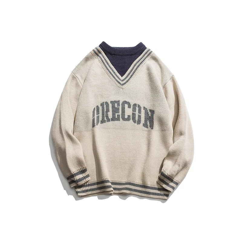 2021 Korean Trend Men and Women Autumn Oversize Sweater V-Neck Fake Two-Piece Loose Couple Sweater
2021 Korean Trend Men and Women Autumn Oversize Sweater V-Neck Fake Two-Piece Loose Couple Sweater