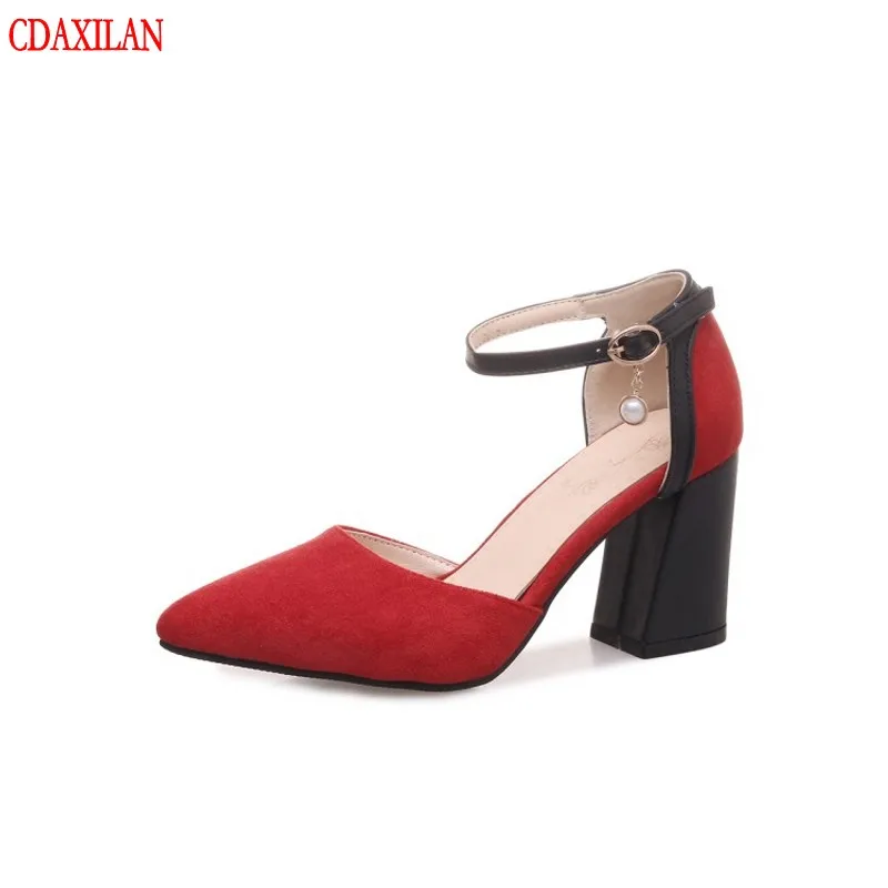 CDAXIALN new arrivals sandals women faux suede pointed toe Buckle strap square high heels Mid-heels sandla ladies summer shoes
CDAXIALN new arrivals sandals women faux suede pointed toe Buckle strap square high heels Mid-heels sandla ladies summer shoes