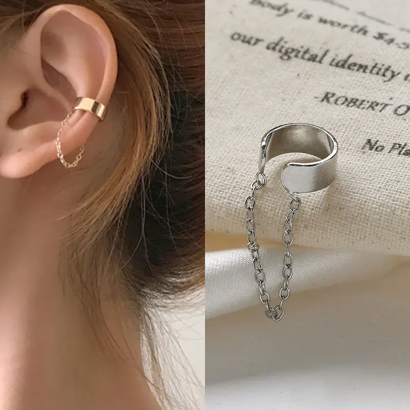 Chain Tassel Ear Buckle Fake Piercing Earrings for Women 2021 Trend Fashion Korean Style Ear Cuffs Ear Bone Clip for Men Jewelry
Chain Tassel Ear Buckle Fake Piercing Earrings for Women 2021 Trend Fashion Korean Style Ear Cuffs Ear Bone Clip for Men Jewelry