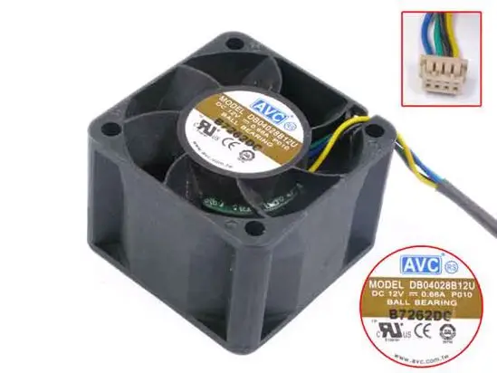

Вентилятор для охлаждения сервера AVC DB04028B12U P010, 12 В постоянного тока, 0,66 А, 40x40x28 мм