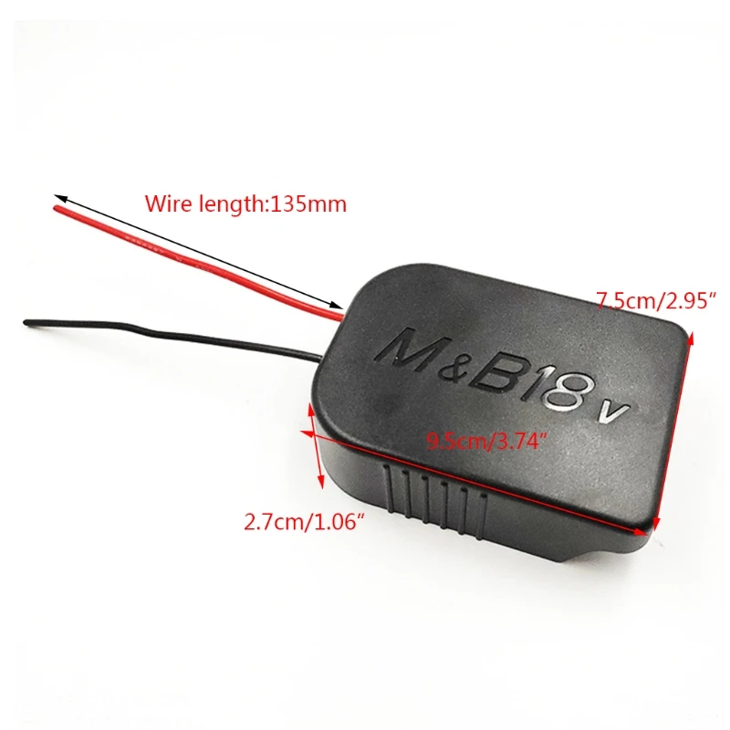 Power Mount Adaptor for 18V Battery Sutiable Fitting Power Mount Connector Dock Holder with 12 Awg Wires
Power Mount Adaptor for 18V Battery Sutiable Fitting Power Mount Connector Dock Holder with 12 Awg Wires