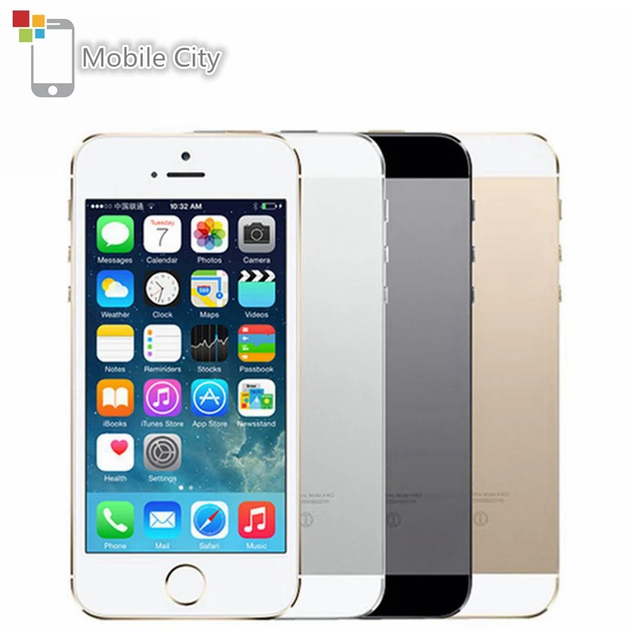 

Apple iPhone 5S IOS Original Smartphone 4.0'' 16GB/32GB/64GB ROM WiFi GPS 8MP Touch ID Fingerprint 4G LTE Unlocked Mobile Phone