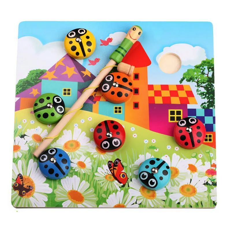 Baby Magnetic Fishing Games Montessori Wood toy Classic Magnet Beetle Fishing Game Kids Wooden Learning Education Children Gift
Baby Magnetic Fishing Games Montessori Wood toy Classic Magnet Beetle Fishing Game Kids Wooden Learning Education Children Gift