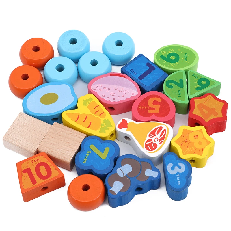 Wooden Toys Baby DIY Toy Beads Toy Fruit Lettle Number Stringing Threading Wooden Cartoon Monterssori Educational for Kids
Wooden Toys Baby DIY Toy Beads Toy Fruit Lettle Number Stringing Threading Wooden Cartoon Monterssori Educational for Kids
