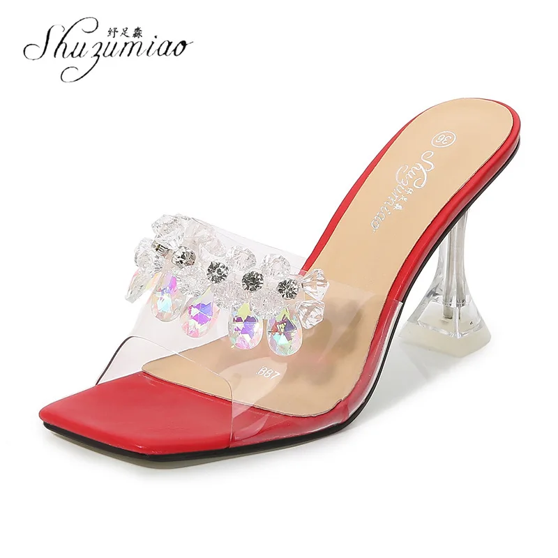SHUZUMIAO 2021 Summer Women Sexy 9cm High Heels Transparent Slippers Glitter Rhinestone Sandals Bling Crystal Gold Heels Wedding
SHUZUMIAO 2021 Summer Women Sexy 9cm High Heels Transparent Slippers Glitter Rhinestone Sandals Bling Crystal Gold Heels Wedding