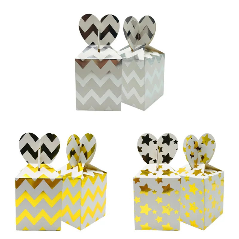 12pcs/lot Golden Pentagram/Striped Candy Box Paper Gift Box Bags For Gold/Silver Wedding Snack Container Birthday Party Supplies
12pcs/lot Golden Pentagram/Striped Candy Box Paper Gift Box Bags For Gold/Silver Wedding Snack Container Birthday Party Supplies