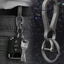 High-End Titanium Keychain Luxury Men Car Key Chain Key Ring Ultra Lightweight EDC Carabiner Holder The Best Gift For Men