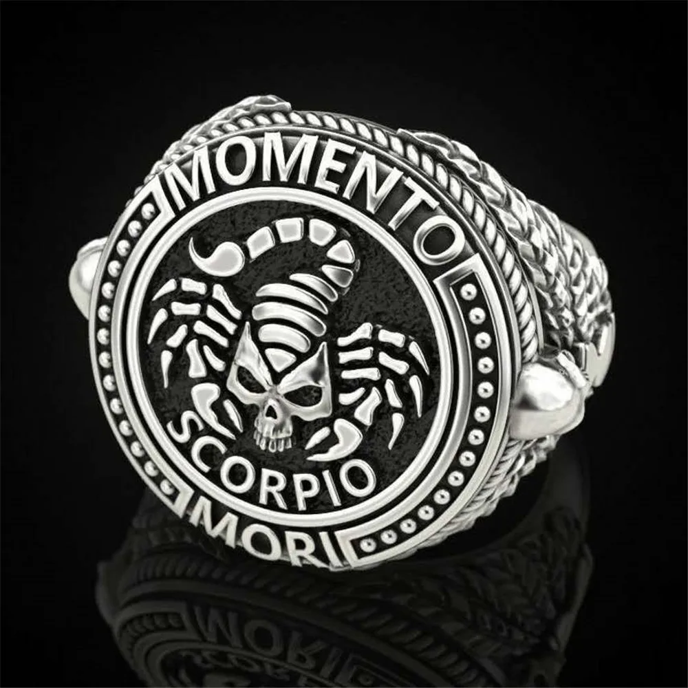 Men's popular boy birthday gift geometric Scorpio skull ring punk style retro scorpion ring party jewelry wholesale
Men's popular boy birthday gift geometric Scorpio skull ring punk style retro scorpion ring party jewelry wholesale