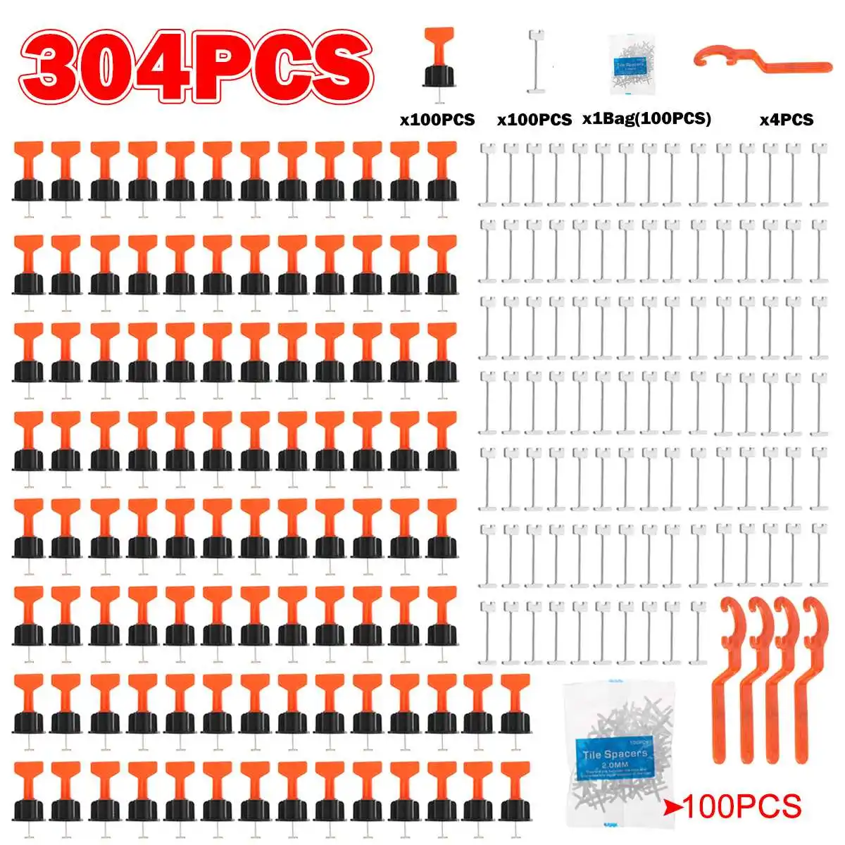 304pcs/set Level Wedges Tile Spacers For Flooring Wall Tile Spacer Carrelage Tile Leveling System Leveler Locator Spacers Plier
304pcs/set Level Wedges Tile Spacers For Flooring Wall Tile Spacer Carrelage Tile Leveling System Leveler Locator Spacers Plier