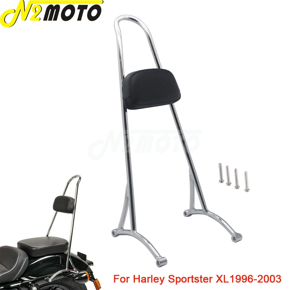 Motorcycle Detachable Tall Sissy Bar Backrest w/ Leather Pad Cushion for Harley Sportster XL XLH 883 883R 883C 1200 1200C Custom
Motorcycle Detachable Tall Sissy Bar Backrest w/ Leather Pad Cushion for Harley Sportster XL XLH 883 883R 883C 1200 1200C Custom