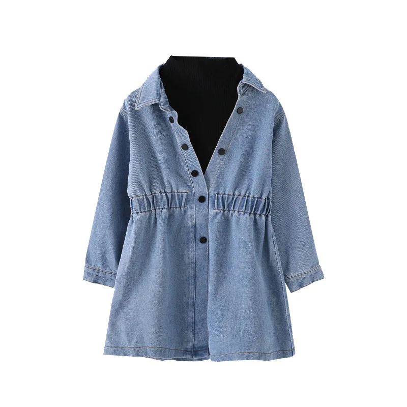 Children's wear girls' long-sleeved fake two-piece denim dress 2021 new Korean spring new children's and girls' skirts
Children's wear girls' long-sleeved fake two-piece denim dress 2021 new Korean spring new children's and girls' skirts