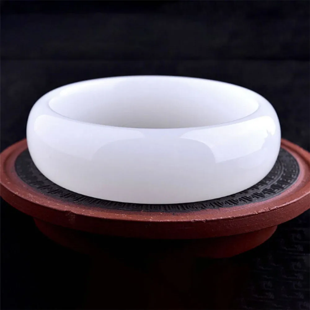 Fashion Natural Afghan White Jadeite Bangle Mutton-fat White Jadeite Bracelet High Quality Women's White Bracelet Wholesale
Fashion Natural Afghan White Jadeite Bangle Mutton-fat White Jadeite Bracelet High Quality Women's White Bracelet Wholesale
