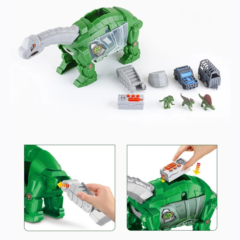 Mechanical Dinosaur Model Brachiosaurus Storage Car Toy with 6 Sound Effects Kids Dinosaur Toys Truck Carrier Truck
Mechanical Dinosaur Model Brachiosaurus Storage Car Toy with 6 Sound Effects Kids Dinosaur Toys Truck Carrier Truck