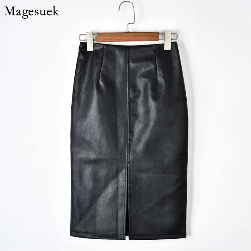 Solid Black Leather Skirt Women 2021 New Split Oversized PU Leather Woman Skirts Casual High Waist Pencil Mini Skirt Faldas 9671
Solid Black Leather Skirt Women 2021 New Split Oversized PU Leather Woman Skirts Casual High Waist Pencil Mini Skirt Faldas 9671