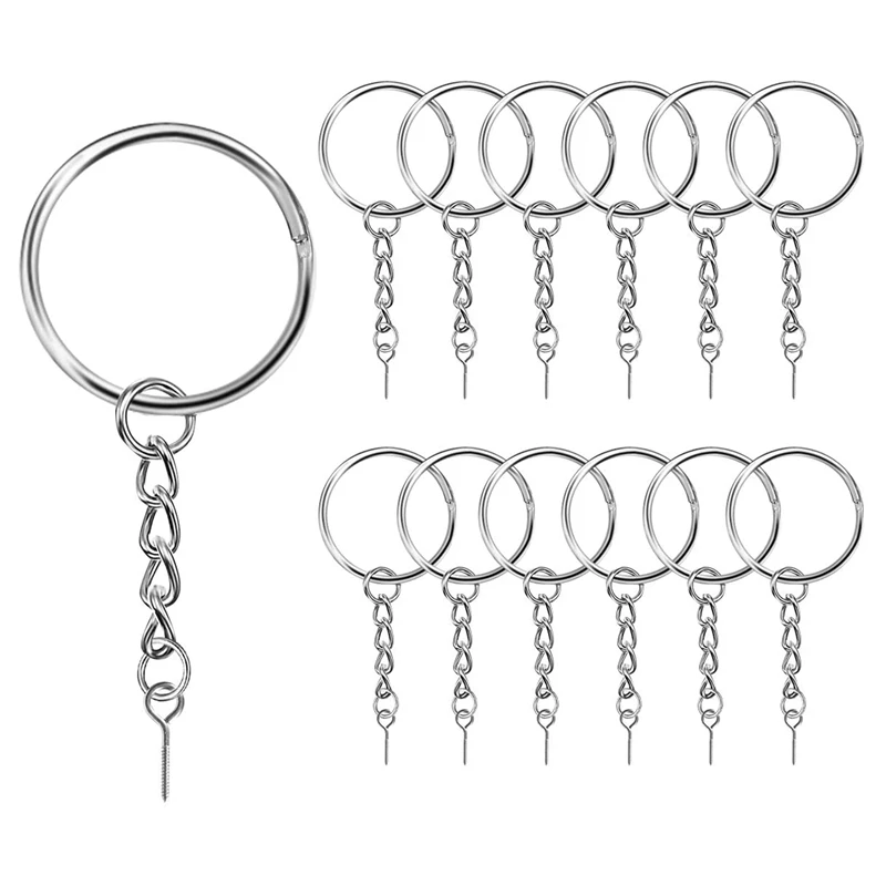200 Sets of Key Rings and Pins in Bulk for Making Handicraft Jewelry (1 Inch/25 mm Silver)
200 Sets of Key Rings and Pins in Bulk for Making Handicraft Jewelry (1 Inch/25 mm Silver)